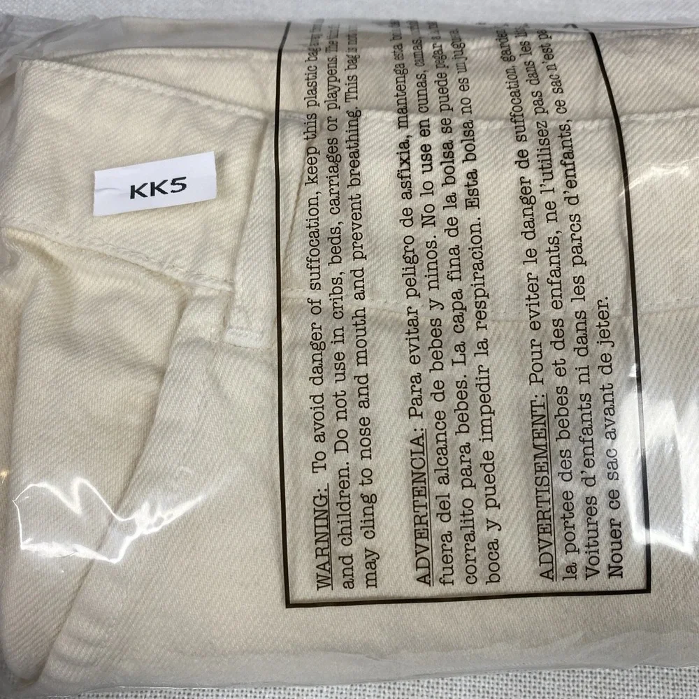 ZARA Women Jeans Sz S High Waisted Baggy Loose Fit Wide Leg Cargo Pants Beige - Picture 11 of 11